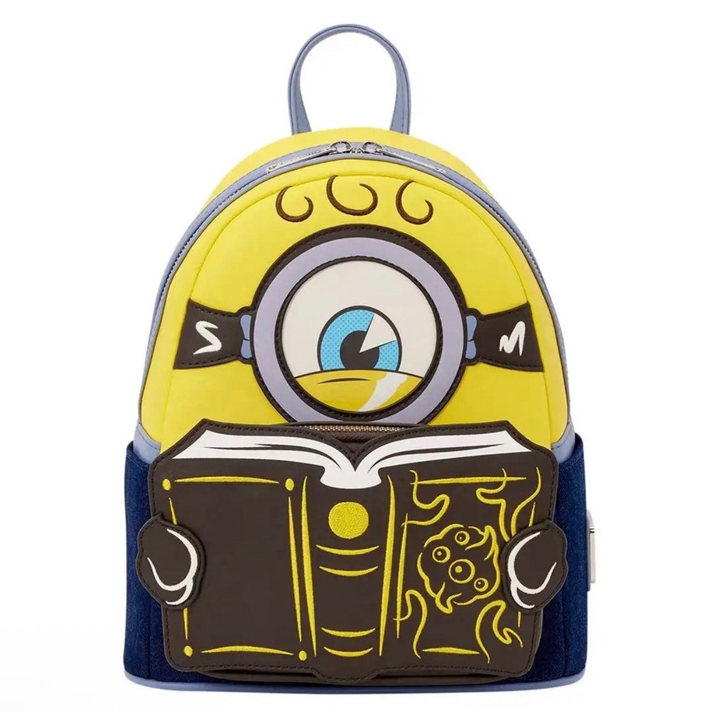 Loungefly Universal & Minions Stuart Reading Book Mini Backpack NWT